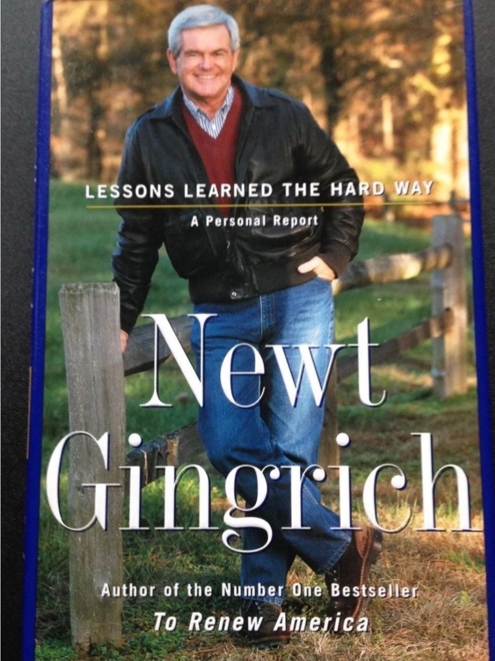 Newt Gingrich author signed book HB w DJ Speaker House Lessons Learned 1st ed